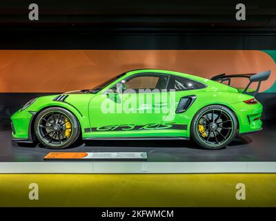 Stuttgart-Zuffenhausen - 12 November 2022 - Porsche Museum, Porsche 911 GT3 RS Stock Photo