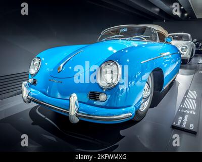 Stuttgart-Zuffenhausen - 12 November 2022 - Porsche Museum, Porsche 356 Carrera Speedster Stock Photo