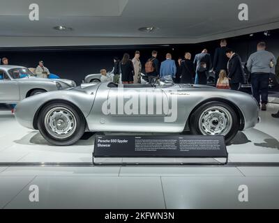 Stuttgart-Zuffenhausen - 12 November 2022 - Porsche Museum, Porsche 550 Spyder Stock Photo