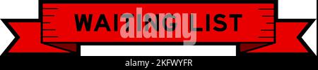 Wait Ribbon Ribbon label banner with word admission in red color on white ...