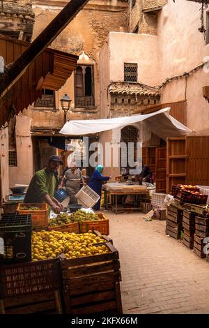 The main square, Place el Hadim, of Meknes, Morocco Stock Photo