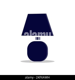 Furniture chandelier, floor and table lamp in flat cartoon style. A set of lamps on a white background. Chandeliers, illuminator, flashlight - element Stock Vector