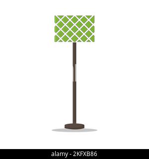 Furniture chandelier, floor and table lamp in flat cartoon style. A set of lamps on a white background. Chandeliers, illuminator, flashlight - element Stock Vector