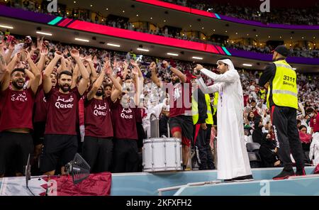 Doha, Qatar. 20th Nov, 2022.  Ultras of Qatar Qatar - Ecuador World Cup 2022 in Qatar Credit: Moritz Muller/Alamy Live News Stock Photo