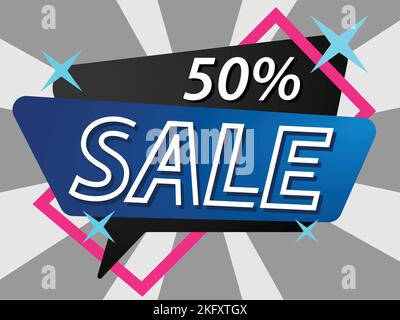 A vector design of a modern sale and discount logo banner template Stock Vector