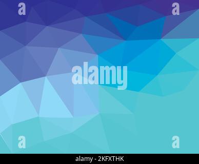 Low poly geometrical blue background Stock Vector