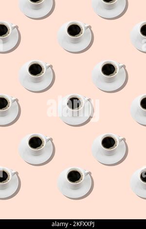 Contemporary isometric still life with cups of coffee Stock Photo