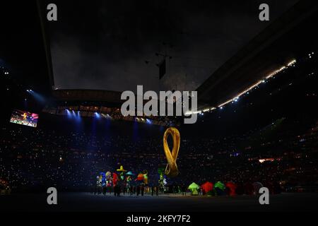 Doha, Qatar. 20th Nov, 2022. A general view of the opening ceremony ahead of the 2022 FIFA World Cup Group A match at the Al Bayt Stadium in Doha, Qatar on November 20, 2022. Photo by Chris Brunskill/UPI Credit: UPI/Alamy Live News Stock Photo