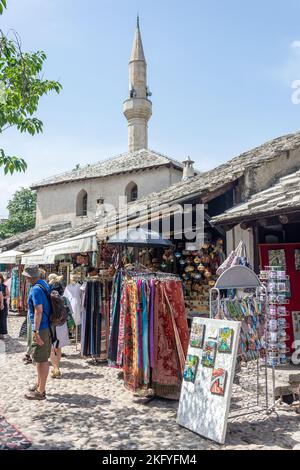 Bazzar Kujundžiluk in Mala Tepa Street, Old Town, Mostar, Bosnia and Herzegovina Stock Photo