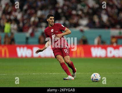 Al Khor, Qatar. 20th November 2022; Al Bayt Stadium, Al Khor, Qatar; FIFA World Cup Football, Qatar versus Ecuador; Karim Boudiaf of Qatar Credit: Action Plus Sports Images/Alamy Live News Stock Photo