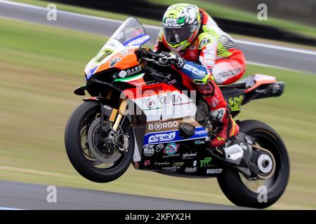 Phillip Island, Australia, 20 November, 2022. Axel Bassani of Italy on the Motocorsa Racing Ducati during The 2022 FIM World Superbike Championship at The Phillip Island Circuit on November 20, 2022 in Phillip Island, Australia. Credit: Dave Hewison/Speed Media/Alamy Live News Stock Photo