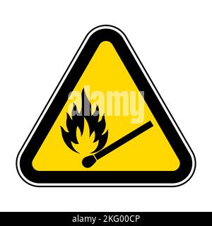 No Fire, No Matches or Open Flame Sign Stock Vector