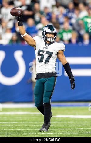 Philadelphia Eagles linebacker T.J. Edwards (57) in action during the NFL  football game against the New York Giants, Sunday, Jan. 8, 2023, in  Philadelphia. (AP Photo/Chris Szagola Stock Photo - Alamy