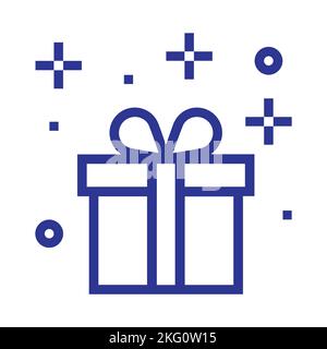 Gift box icon template black color editable. Gift box icon symbol Flat vector illustration for graphic and web design. Stock Vector