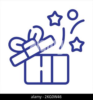Gift box icon template black color editable. Gift box icon symbol Flat vector illustration for graphic and web design. Stock Vector