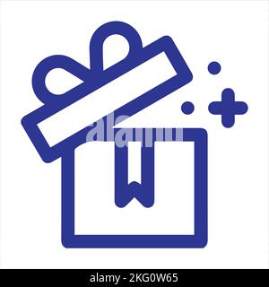 Gift box icon template black color editable. Gift box icon symbol Flat vector illustration for graphic and web design. Stock Vector