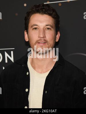 20 November 2022 - Los Angeles, California - Miles Teller. Disney+ ''Elton John Live: Farewell From Dodger Stadium'' Yellow Brick Road Event at Dodger Stadium. (Credit Image: © Billy Bennight/AdMedia via ZUMA Press Wire) Stock Photo