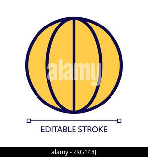 Longitude pixel perfect RGB color icon Stock Vector