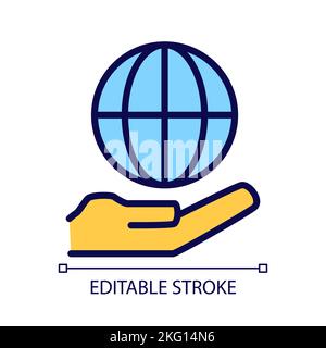Internet service pixel perfect RGB color icon Stock Vector