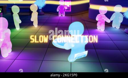game or metaverse avatar of a user gets connection lost message ...
