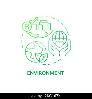 Environment green gradient concept icon Stock Vector