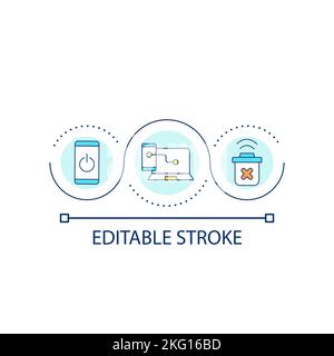 Secure connection loop concept icon Stock Vector
