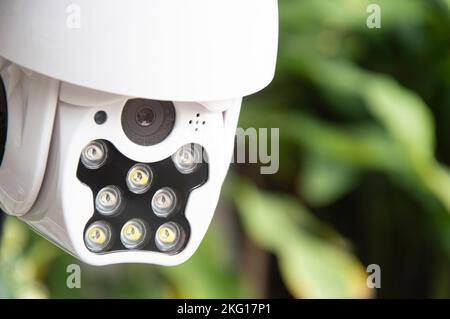Install IP CCTV cameras or advanced technology surveillance systems. CCTV system Stock Photo