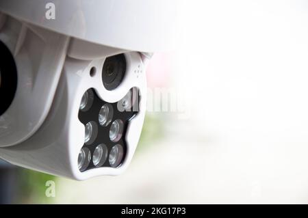 Install IP CCTV cameras or advanced technology surveillance systems. CCTV system Stock Photo