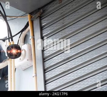 Install IP CCTV cameras or advanced technology surveillance systems. CCTV system Stock Photo