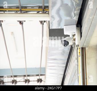 Install IP CCTV cameras or advanced technology surveillance systems. CCTV system Stock Photo