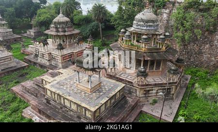 View of Cenotaphs or Chattris in Kesar Bagh, Kota, Rajasthan, India ...
