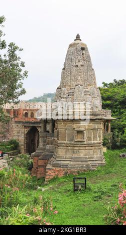 Jain Temple inside the Fort Campus of Kumbhalgarh Fort, Rajasthan, India. Stock Photo