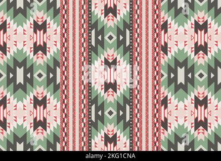 Vector seamless decorative ethnic pattern colorful geometric.American indian motifs. Design for background,carpet,wallpaper,clothing,wrapping,Batik, Stock Vector