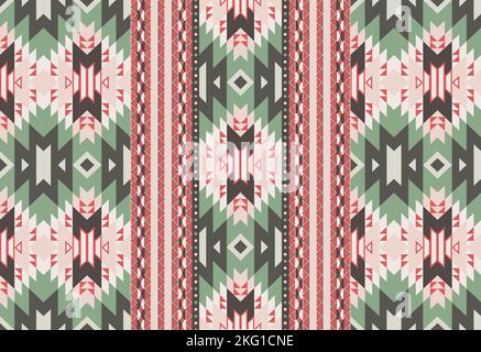 Vector seamless decorative ethnic pattern colorful geometric.American indian motifs. Design for background,carpet,wallpaper,clothing,wrapping,Batik, Stock Vector