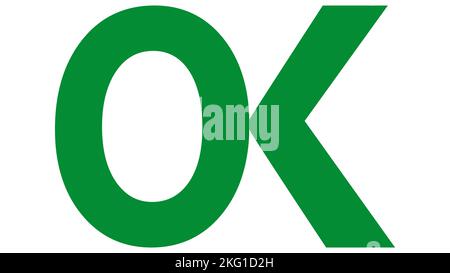 Ok logo, o k icon, gesture symbol positive, okay finger Stock Vector