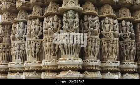 Sculptures, Sun Temple, Ranakpur Stock Photo - Alamy