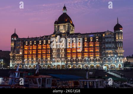 Taj Mahal Palace Hotel, Apollo Bandar, Colaba, Bombay, Mumbai, Maharashtra, India Stock Photo