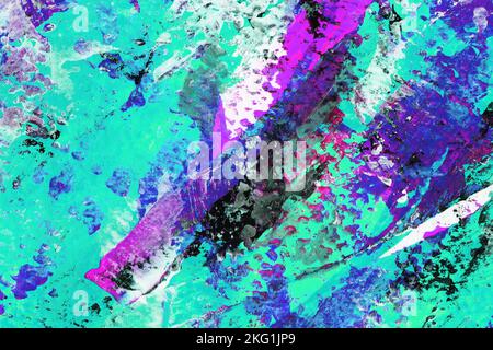 Hand drawn abstract multicolored acrylic texture. Colourful background. Stock Photo