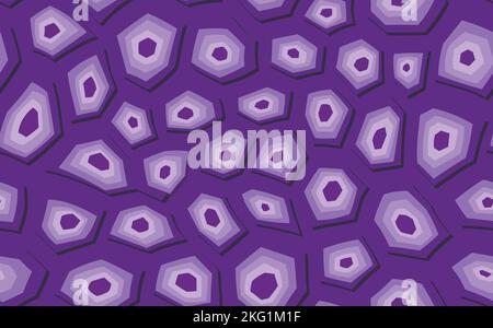 Abstract modern turtle shell seamless pattern. Animals trendy background. Purple decorative vector illustration for print, fabric, textile. Modern Stock Vector