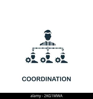 Coordination icon. Monochrome simple Project Planning icon for templates, web design and infographics Stock Vector
