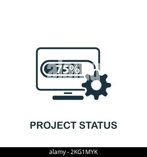 Project Status icon. Monochrome simple Project Planning icon for templates, web design and infographics Stock Vector