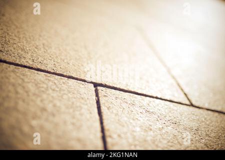 Floor of a street with stone tiles. Stock Photo