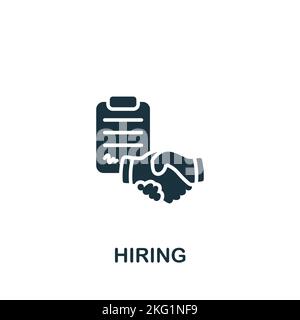 Hiring Process icon. Monochrome simple Talent Development icon for ...