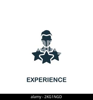 Experience icon. Monochrome simple Recruitment icon for templates, web design and infographics Stock Vector