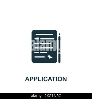 Application icon. Monochrome simple Recruitment icon for templates, web ...