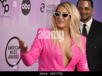 Meghan Trainor attends the 2022 American Music Awards at Microsoft Theater  on November 20, 2022 in Los Angeles, California. Photo: Casey  Flanigan/imageSPACE/MediaPunch Stock Photo - Alamy