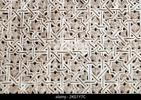 Decorative interior of the Synagogue of Cordoba.  Spain. Stock Photo