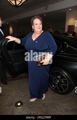 Anne Hegerty attends the annual TV Choice Awards at Hilton Hotel in London. Stock Photo