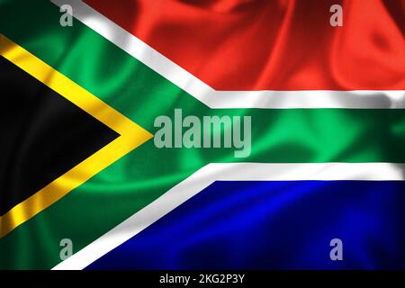 Grunge 3D illustration of South Africa flag, concept of South Africa Stock Photo