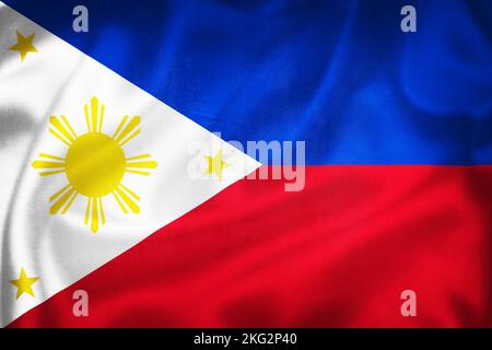 Grunge 3D illustration of Philippines flag, concept of Philippines Stock Photo